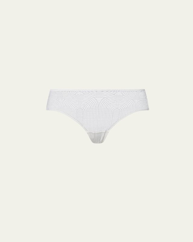 Martha Low-Rise Geometric Lace Bikini Briefs